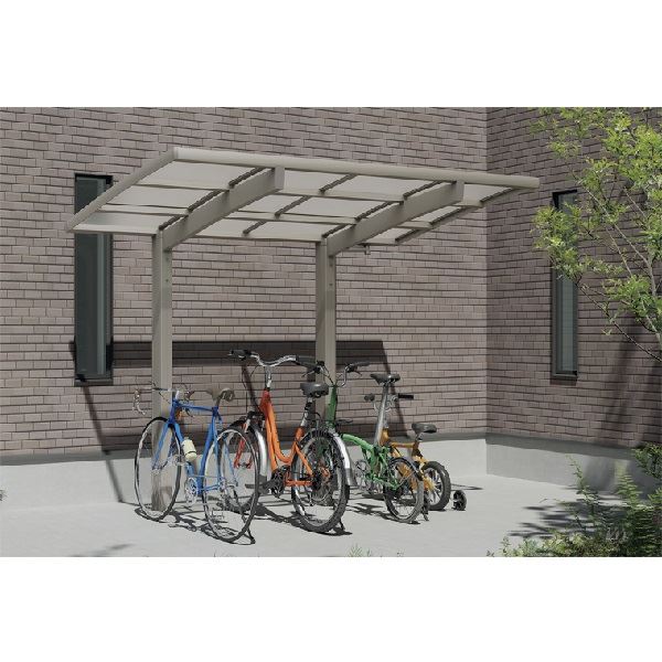 リクシル フーゴR 1500 ミニ 基本セット 18-29 ロング柱(H28) 熱線吸収ポリカーボネート屋根材使用 耐風圧強度風速42m/秒相当 耐積雪50cm相当｜エクステリアのキロ支店
