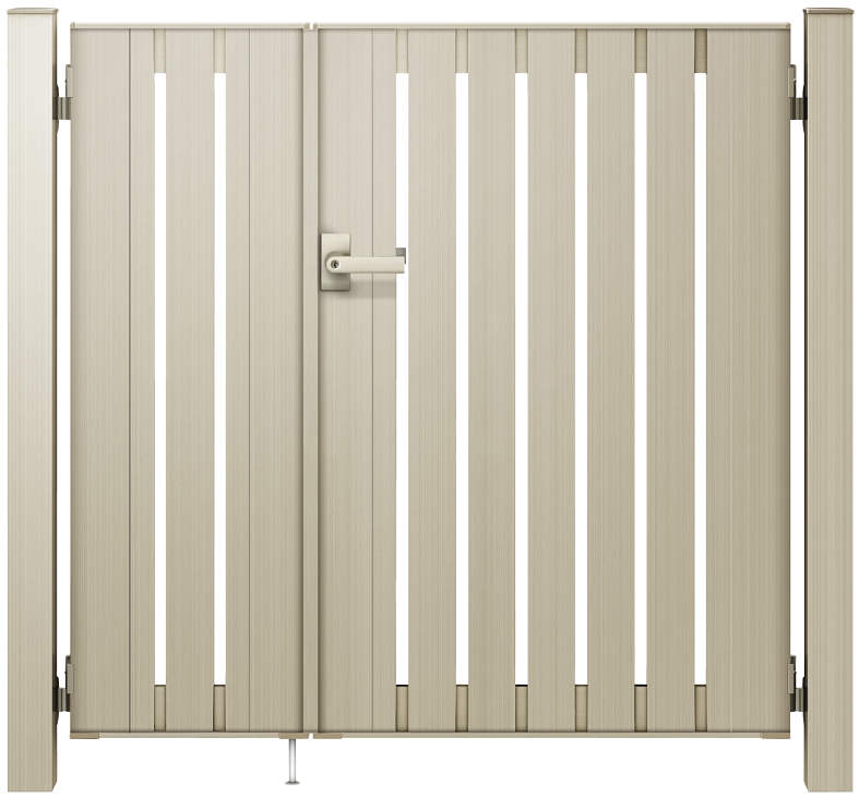 【送料無料】YKKAP ルシアス門扉TS3型 親子開き 門柱仕様 04・10-12 内開き仕様 UME-V-TS3『ゲート 部材 ガーデン 住宅 境界 入口 塀 壁 diy おしゃれ 形材 門扉』 アルミカラー