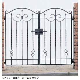 【送料無料】YKKAP シャローネシリーズ トラディシオン門扉1型 08-12 門柱・両開きセット『ゲート 部材 ガーデン 住宅 境界 入口 塀 壁 diy おしゃれ 鋳物 洋風 門扉』