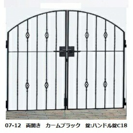 【送料無料】YKKAP シャローネシリーズ トラディシオン門扉6B型 07-12 門柱・両開きセット『ゲート 部材 ガーデン 住宅 境界 入口 塀 壁 diy おしゃれ 鋳物 洋風 門扉』