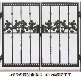 【送料無料】リクシル 新日軽 ディズニー門扉 角門柱式 ミッキーC型 0810 両開き『LIXIL ゲート 部材 ガーデン 住宅 境界 入口 塀 壁 diy キャラクター おしゃれ 鋳物 洋風 門扉』 ブラック｜エクステリアのキロ支店