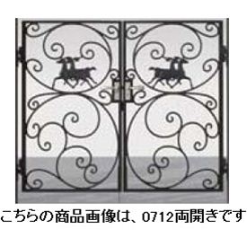 【送料無料】リクシル 新日軽 ディズニー門扉 角門柱式 プリンセスA型(馬) 0812 両開き『LIXIL ゲート 部材 ガーデン 住宅 境界 入口 塀 壁 diy キャラクター おしゃれ 鋳物 洋風 門扉』 ブラック|エクステリアのキロ支店