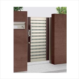 セピアブラウン エクステリアのキロ支店 セピアブラウン花 ガーデン Diy 四国化成 玄関 門用エクステリア 四国化成 アルディ門扉2型 柱仕様 0814 片開き 門扉 解放感のある従事格子タイプです 送料無料