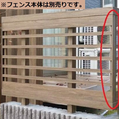 タカショー　エバーアートフェンス　Ｈ08　2008用　横板用端部カバー　『アルミフェンス　柵』 ウッドカラー
