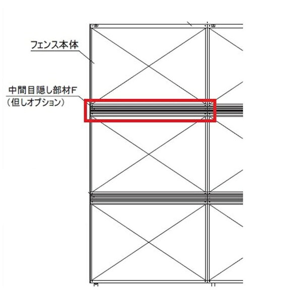 【法人様限定商品 個人宅・現場配送不可】四国化成 防風・防音フェンス オプション 04:中間目隠し部材F サイズ共通 04DCB-SC 『アルミフェンス 柵』 ステンカラー|エクステリアのキロ支店