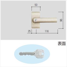 楽天市場】YKKAP 錠金具 打掛錠1型 両開き用 鍵付き MPE-JU1-W