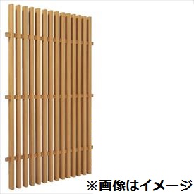 【木目調　縦格子】タカショー　エバーアートウッドフェンス　千本格子リバーシブルユニット　本体　W1170×H2000　『アルミフェンス　柵』 アルミカラー