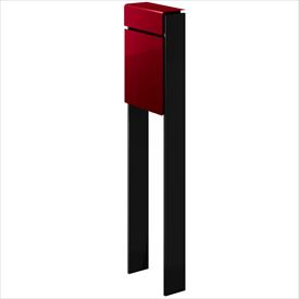 YKK フィッテ (上入れ前だし) DPB-1 『ポスト+柱セット』 ポスト:シックレッド/柱:カームブラック|エクステリアのキロ支店