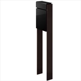 YKK フィッテ （上入れ前だし） DPB-1 『ポスト＋柱セット』 ポスト：カームブラック／柱：ダークブラウン｜エクステリアのキロ支店