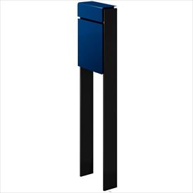 YKK フィッテ (上入れ前だし) DPB-1 『ポスト+柱セット』 ポスト:プレシャスブルー/柱:カームブラック|エクステリアのキロ支店
