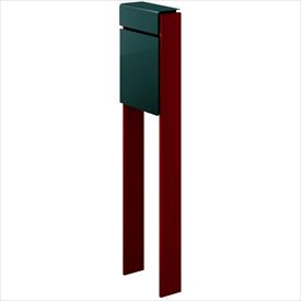 YKK フィッテ (上入れ前だし) DPB-1 『ポスト+柱セット』 ポスト:ブリティッシュグリーン/柱:シックレッド|エクステリアのキロ支店