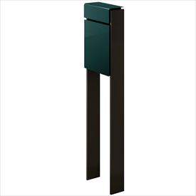 YKK フィッテ （上入れ前だし） DPB-1 『ポスト＋柱セット』 ポスト：ブリティッシュグリーン／柱：シュペリグレイ｜エクステリアのキロ支店