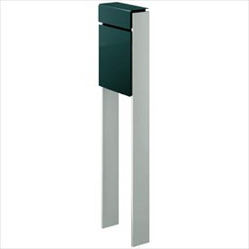 YKK フィッテ （上入れ前だし） DPB-1 『ポスト＋柱セット』 ポスト：ブリティッシュグリーン／柱：シルバー｜エクステリアのキロ支店
