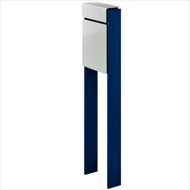 YKK フィッテ (上入れ前だし) DPB-1 『ポスト+柱セット』 ポスト:シルバー/柱:プレシャスブルー|エクステリアのキロ支店