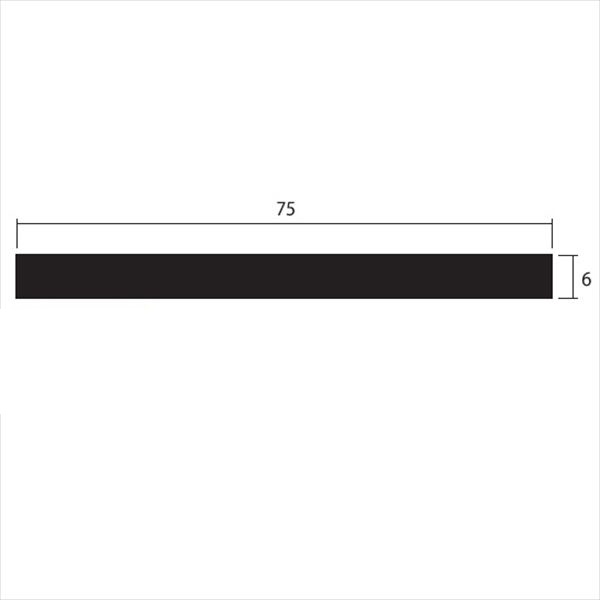 安田株式会社 一般形材 アルミフラットバー 定尺 L=4,000 6×75 ｍｍ 外構DIY部品 シルバー 【同梱不可】