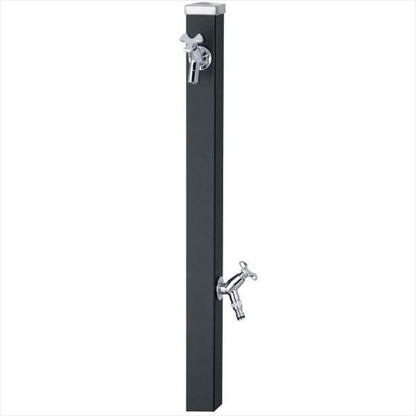 18065円 定価 ユニソン スプレスタンド60 左右仕様 蛇口 シルバー 2個セット 立水栓セット 補助蛇口付き マットブラック