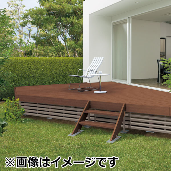 キロスタイルデッキ 木質樹脂タイプ 1間×7尺（2130） 幕板A 調整式束柱NL コーナーキャップ仕様 ※個人宅・現場配送不可 法人様限定商品 『ウッドデッキ 人工木』