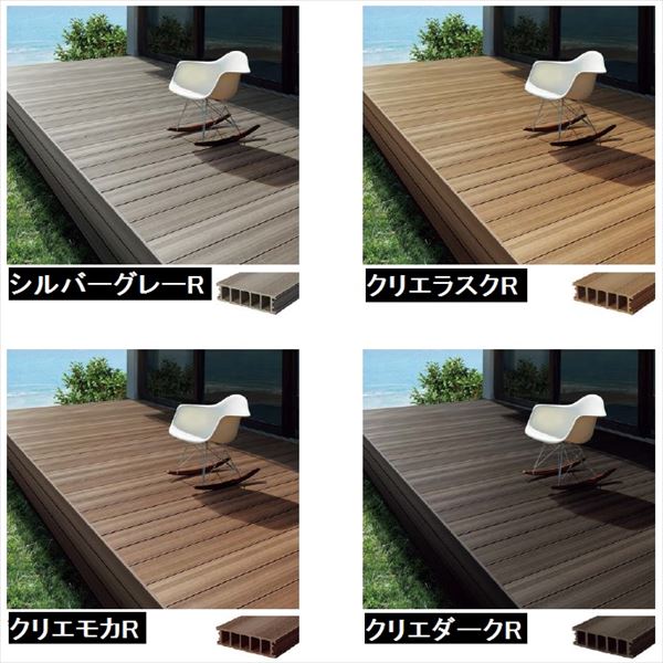【クーポン対象外】 ウッドデッキ diy キット 樹脂 人工木 リクシル 樹ら楽ステージ 束柱Aセット(ロング束柱) 幕板B仕様 間口3.5間×出幅7尺 - エクステリア