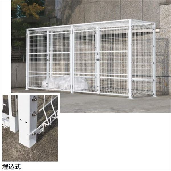 【法人様限定商品 個人宅・現場配送不可】四国化成 ゴミストッカーEMF型 LGEM-GU2020 開き戸式 埋込式 連棟ユニット 両開き ＊単体購入不可 『ゴミ収集庫』『ダストボックス ゴミステーション 屋外』『ゴミ袋（45L）集積目安 151袋、世帯数目