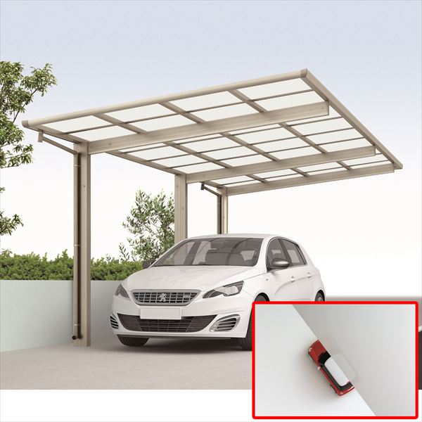 アルミカーポート ガレージ ステンカラー花 ガーデン Diy ステンカラー エクステリアのキロ支店 送料無料 四国化成 材料のみを送料無料で全国にお届けする 施工業者向けモダンカーポートです 1 5台用 四国化成 ライトポート 縦1 5棟 延長 タイプ 標準高 2457 15