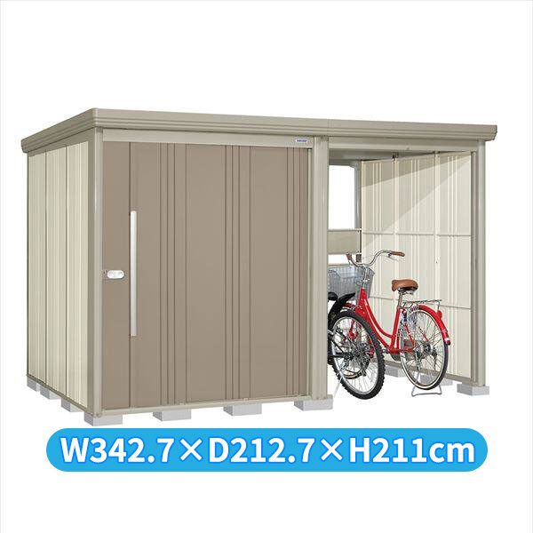 タクボ物置 TP/ストックマンプラスアルファ TP-3319 一般型 『物置 屋外 大型 倉庫 小屋 収納庫 diy サイクルポート タイヤ テント 庭 おしゃれ』【追加金額で取付工事可能】 カーボンブラウン|エクステリアのキロ支店