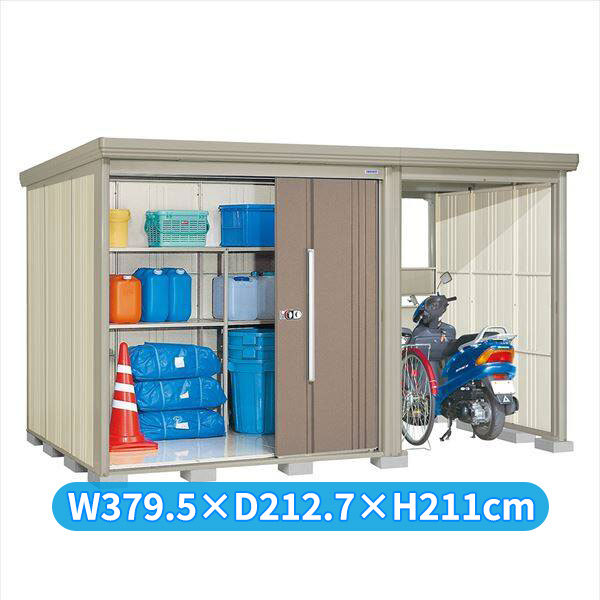 タクボ物置 TP／ストックマンプラスアルファ TP-3719 一般型 『物置 屋外 大型 倉庫 小屋 収納庫 diy サイクルポート タイヤ テント 庭 おしゃれ』【追加金額で取付工事可能】 カーボンブラウン