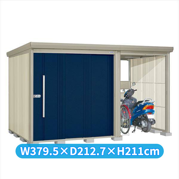 タクボ物置 TP／ストックマンプラスアルファ TP-SZ3719 多雪型 『物置 屋外 大型 倉庫 小屋 収納庫 diy サイクルポート タイヤ テント 庭 おしゃれ』【追加金額で取付工事可能】 ディープブルー