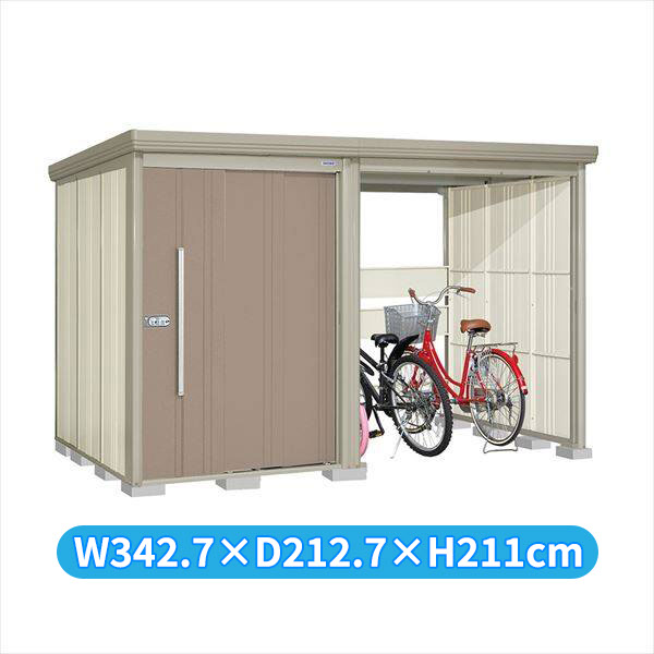タクボ物置 TP／ストックマンプラスアルファ TP-33R19 一般型 『物置 屋外 大型 倉庫 小屋 収納庫 diy サイクルポート タイヤ テント 庭 おしゃれ』【追加金額で取付工事可能】 カーボンブラウン｜エクステリアのキロ支店
