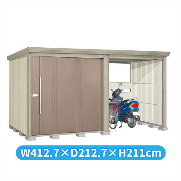 タクボ物置 TP/ストックマンプラスアルファ TP-SZ40R19 多雪型 『物置 屋外 大型 倉庫 小屋 収納庫 diy サイクルポート タイヤ テント 庭 おしゃれ』【追加金額で取付工事可能】 カーボンブラウン