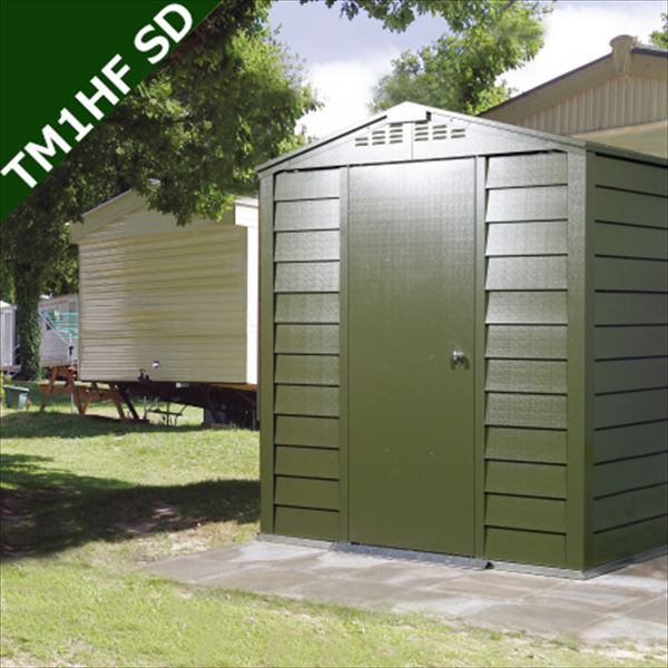 楽天市場 ガーデナップ メタルシェッド Tm１hf ハーフ Tm1hfsd アペックスルーフ 物置 シングルドア おしゃれ 物置小屋 屋外 自転車の収納にもおすすめ オリーブグリーン エクステリアのキロ楽天市場支店