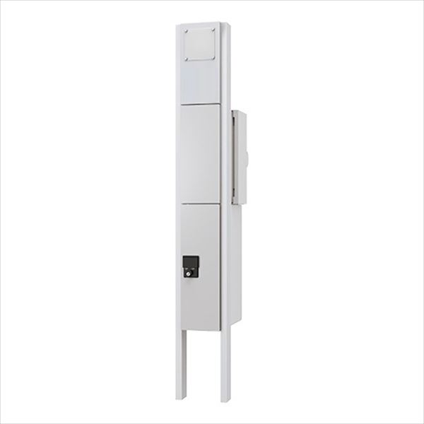 ナスタ 門柱ユニット 大型郵便物対応ポスト+宅配ボックス 組み上げ出荷(受注生産品) インターホン無し仕様 LED照明・表札付 KS-GP10ANKT-ENH-M3-□-TL