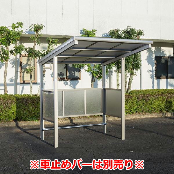 サイクルポート 大仙(ダイセン) 自転車置場F(フラット) 積雪20cm仕様 間口18 側面/背面パネル１段 BSF-1801〇□ ３台用 『アルミ製 家庭用 駐輪 自転車置き場 屋根』