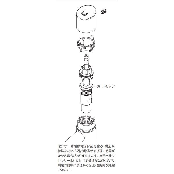 716-314-D カクダイ 自閉立水栓(トール) マットブラック 〇-