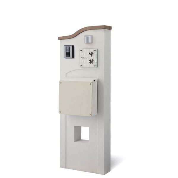 【楽天市場】トーシン 機能門柱 アン エントレ500(un ENTRE500) 組合せ例 GW-UN-ENT500W-WH ※インターホンは ...