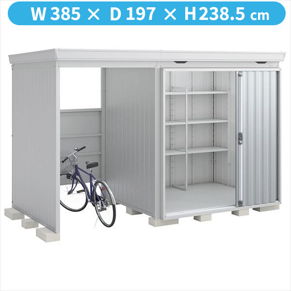 【自転車置場 駐輪】イナバ物置 FW/フォルタ ウィズ FW-15K+2218H PS ハイルーフ 左側開放スペース 豪雪型『物置 屋外 大型 diy』【関東・東海地方限定配送】【追加金額で取付工事可能】 PS(プラチナシルバー)|エクステリアのキロ支店