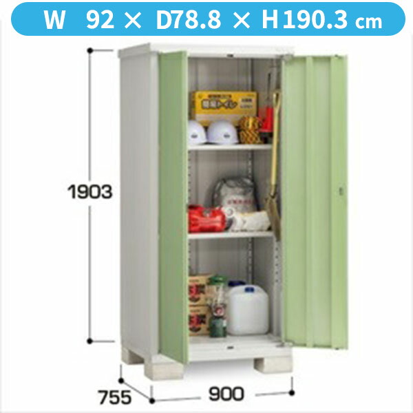 【全面開口】イナバ物置 BJX／アイビーストッカー BJX-097E JG 全面棚タイプ『物置 屋外 小型 小屋 倉庫 収納庫 イナバ diy キット スリム おしゃれ』【関東・東海地方限定配送】【追加金額で取付工事可能】 JG(ジェードグリーン)｜エクステリアのキロ支店