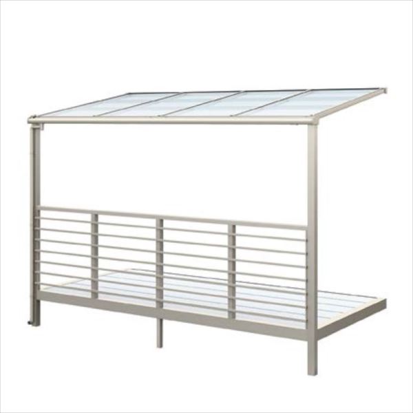 【LIXIL】リクシル テラス囲い サニージュ オープン納まり / 600タイプ（積雪20cm） / 関東間 / 標準タイプ / 2.0間×6尺 / 長尺柱仕様 / 床材：人工木タイプ仕様 / 屋根材：ポリカーボネート一般タイプ 『 テラス 』
