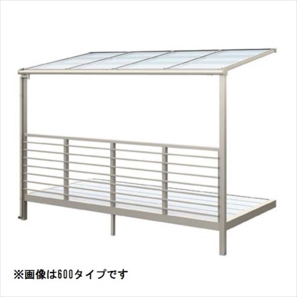 【LIXIL】リクシル テラス囲い サニージュ オープン納まり / 1500タイプ（積雪50cm） / 関東間 / 標準タイプ / 2.0間×7尺 / 長尺柱仕様 / 床材：塩ビ デッキボード仕様（グレー） / 屋根材：ポリカーボネート一般タイプ