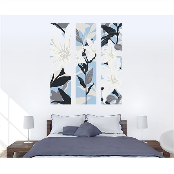 在庫僅少 東京ステッカー 高級ウォールステッカー 植物 カサブランカ Sサイズ Ts0011 Cs ブルー かわいい 壁 シール おしゃれ Youhachi Nl