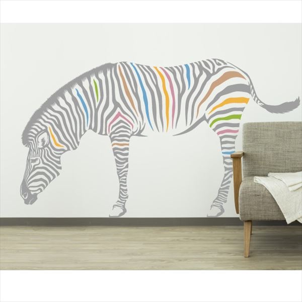 好評 東京ステッカー 高級ウォールステッカー 動物 シマウマ Sサイズ Ts0012 Gs グレー おしゃれ かわいい 壁 シール エクステリアのキロ支店 最先端 Www Trailconnections Com