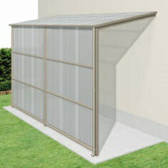 【送料無料】三協アルミ オイトック 2間×4尺 波板タイプ/関東間/H=7尺/基本タイプ/600タイプ/単体 ※パネル別売『物置 1階用 ストックヤード DIY 雨よけ 洗濯干し場 後付け エクステリア 』|エクステリアのキロ支店