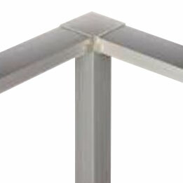 YKKAP　ルシアス　歩行補助手すり（自立タイプ）　90°専用角柱セット（90°専用角柱+90°専用角柱ブラケット）　水平地用　T80