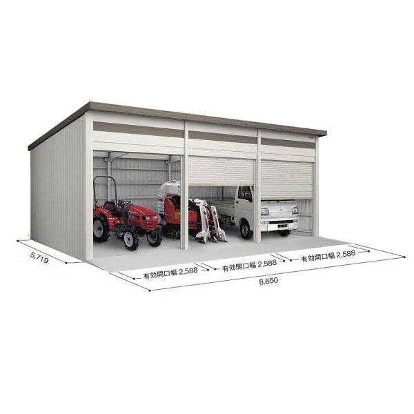 【配送のみ】【基本棟】ヨドコウ ヨド倉庫 基本棟 SOBU-8657HE 基本棟 標準屋根 『 ガレージ 車庫 シャッター バイク 自動車 自転車 倉庫 床 シャッター 』 ブラウニー｜エクステリアのキロ支店