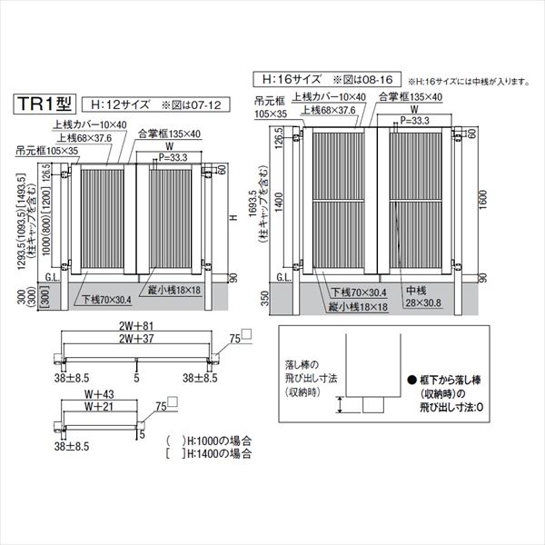 メーカー公式ショップ】 リクシル 開き門扉AB TR1型 08-12 両開き 柱仕様 orchidiapharma.com