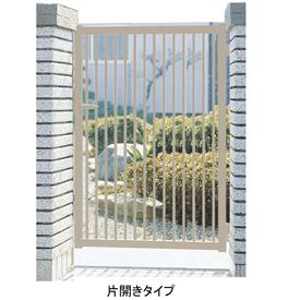【送料無料】三協アルミ 形材門扉末広2型 0610 片開き門柱タイプ 『キロ特別企画！鍵付き錠に無料で変更可能です』『ゲート 部材 ガーデン 住宅 境界 入口 塀 壁 diy おしゃれ 形材 門扉』