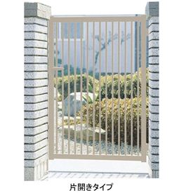 【送料無料】三協アルミ 形材門扉末広2型 0612 片開き門柱タイプ 『キロ特別企画！鍵付き錠に無料で変更可能です』『ゲート 部材 ガーデン 住宅 境界 入口 塀 壁 diy おしゃれ 形材 門扉』