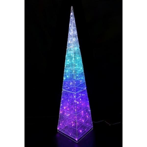 友愛玩具 LEDクリスタル ツリー210cm(ブルーグラデーション) WG-2488BG 『クリスマス 屋外 LED イルミネーション ライト』
