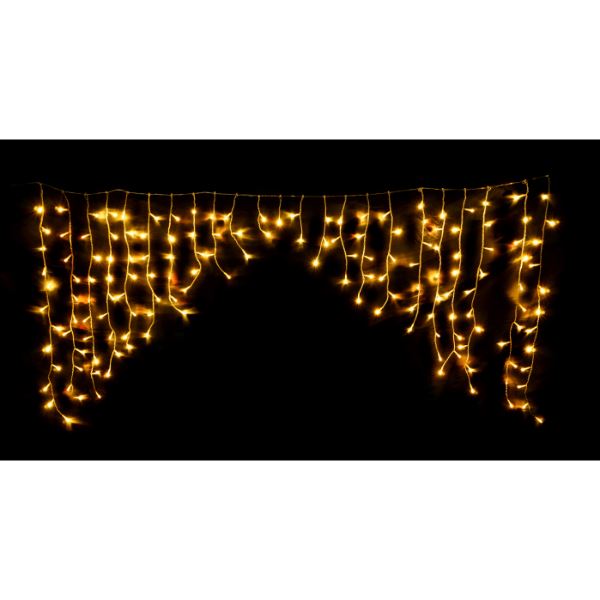 友愛玩具 LEDカーブカーテンライト LEDストロボカーブカーテン(ゴールド) WG-1325GO 『クリスマス 屋外 LED イルミネーション ライト』