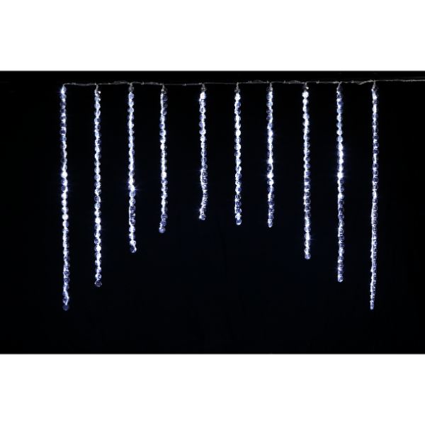 友愛玩具 LEDカーブカーテンライト アクリルシャンデリアカーブカーテンライト(ホワイト) WG-5332 『クリスマス 屋外 LED イルミネーション ライト』