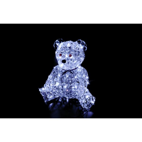 友愛玩具 LEDクリスタルビーズモチーフ クリスタルビーズモチーフ ベア WG-0313 『クリスマス 屋外 LED イルミネーション ライト』